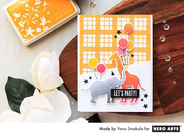 Let's Party Birthday Card With Silhouette Animals