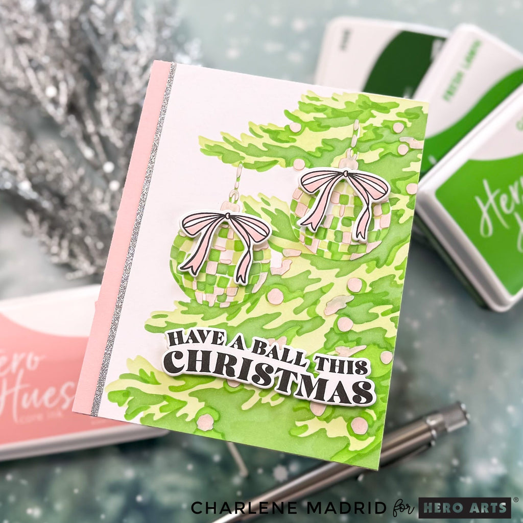 Video: Ink Blending + Pearl Paste for a Shiny Holiday Tree