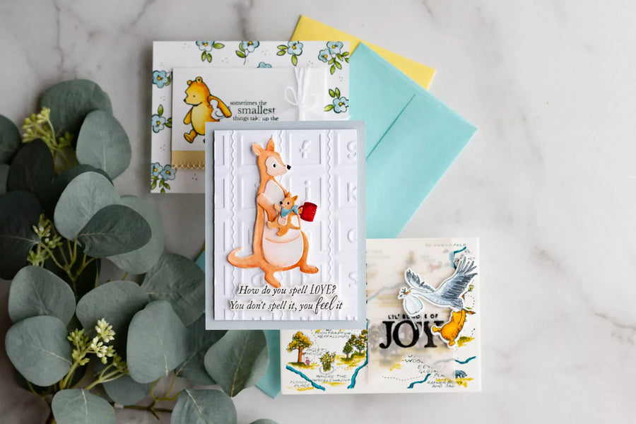 Handmade Birthday and Baby Cards Using the Classic Pooh Baby Collection