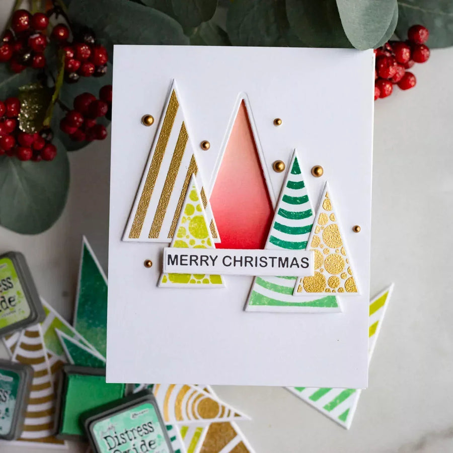 Infinity Trees Christmas Card Tutorial with Stamping and Ink Blending