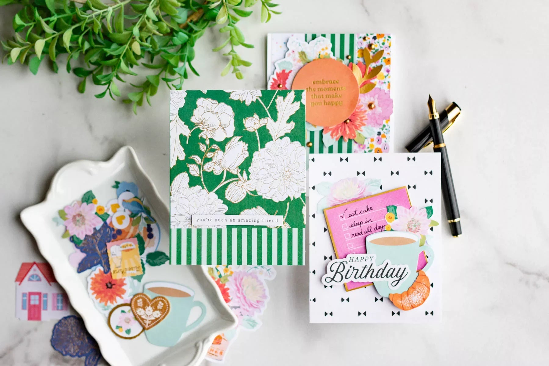 Bright & Happy Card Making with Rosie’s Studio Breakfast in Bed | 3 Card Ideas