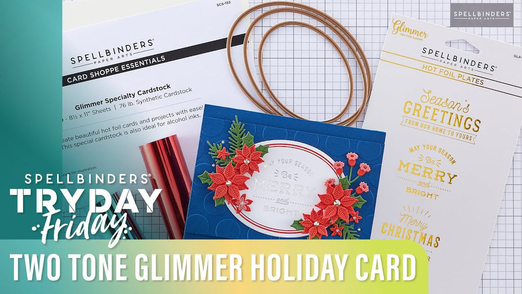 Two Tone Glimmer Holiday Card | Spellbinders Live