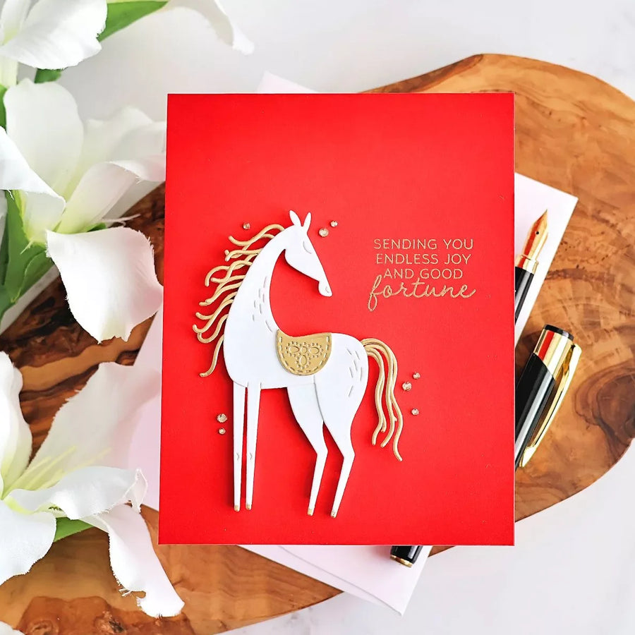 How to Make a Lunar New Year Card | Step-by-Step Tutorial with the Good Fortune Horse Dies