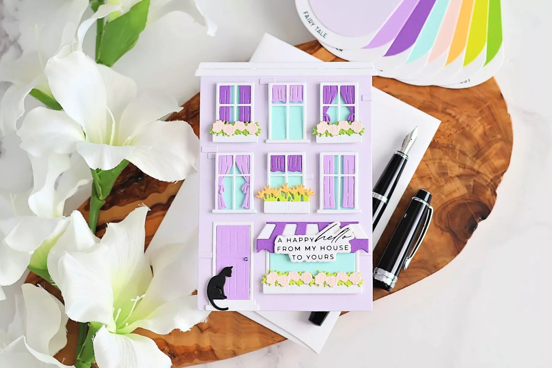 Layered Die Cut House Card Tutorial | Easy Everyday City Card Idea