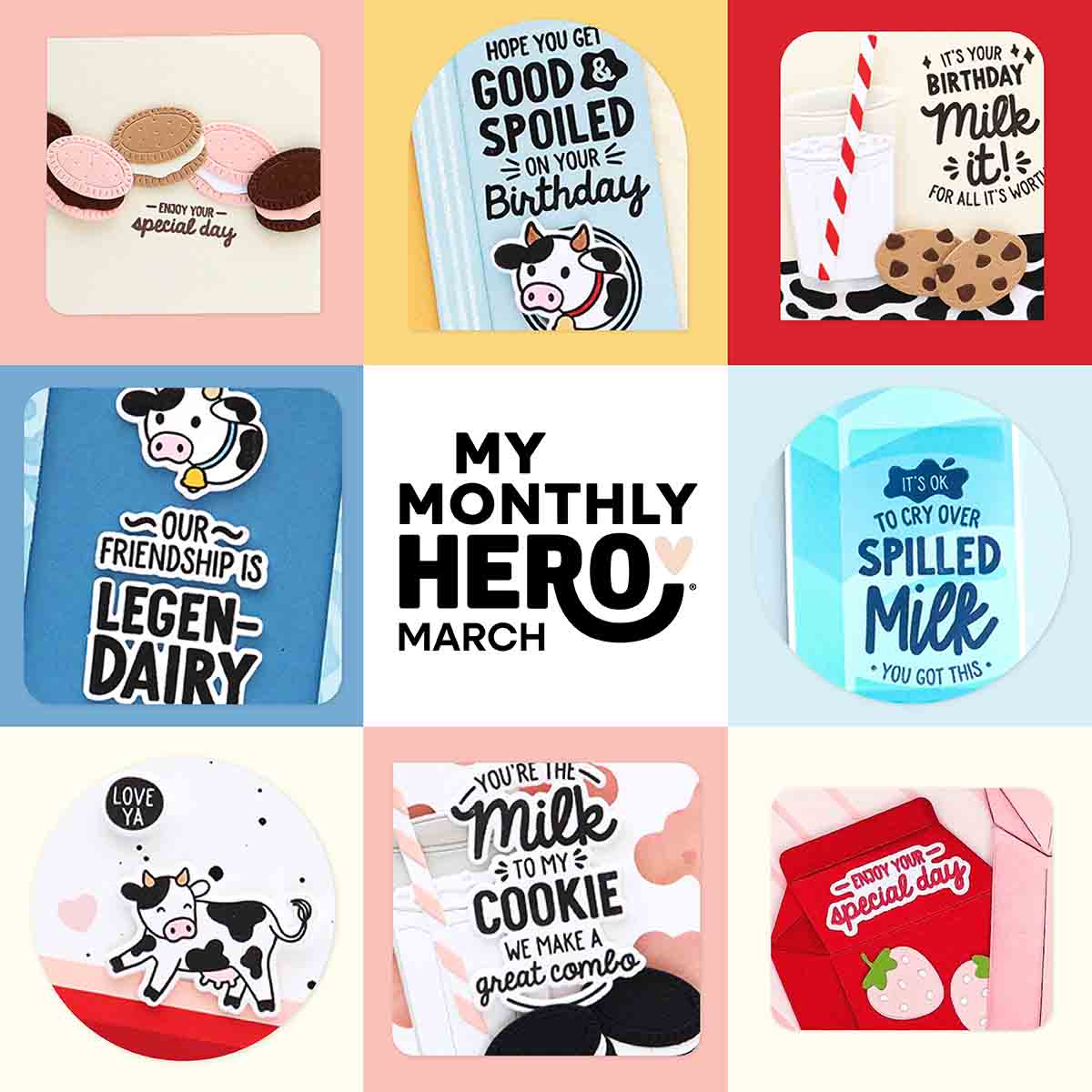 * MILK* オーダーページ My Monthly Hero March 2026: Milk It - Spellbinders