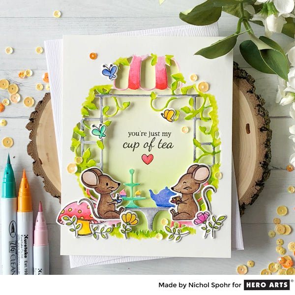 Mouse Tea Party Fancy Die Scene