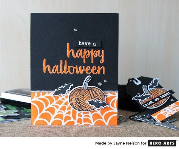Partial Stenciling for Halloween Cards