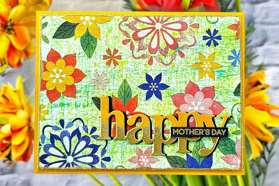 Faux Fabric Technique featuring Graphic Florals Hero Transfers