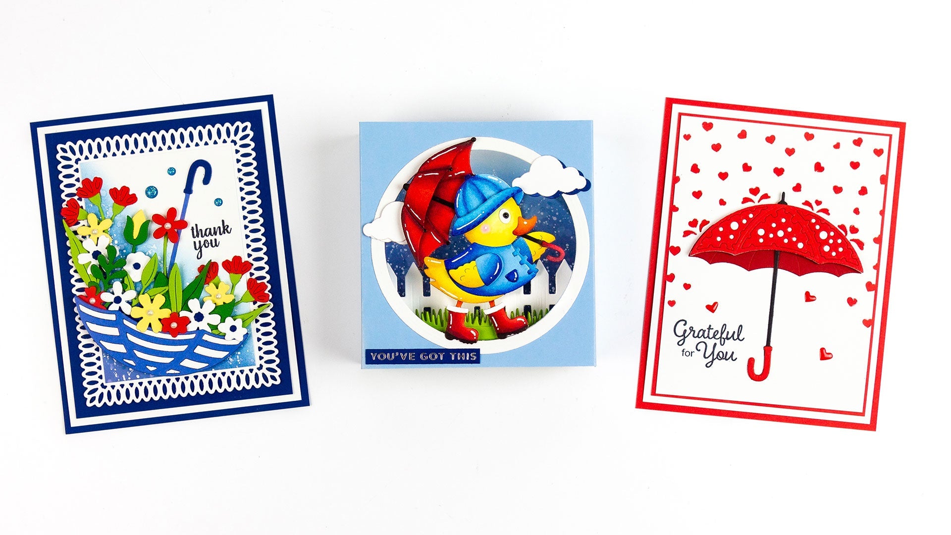 Showered With Love Dimensional Cards