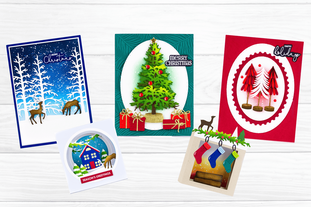 Christmas Cards with Simon Hurley Timeless Trees Collection
