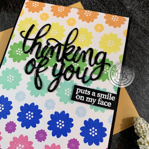 Rainbow Background Using Small Stamps