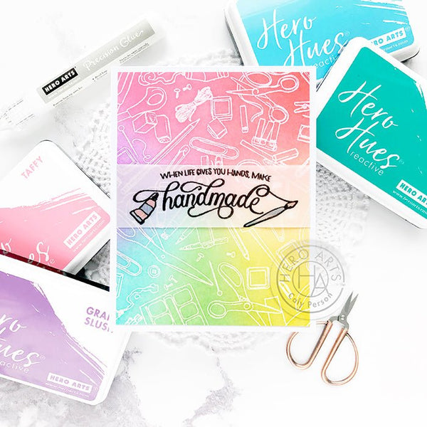 Rainbow Emboss Resist Ink Blending - Hero Arts