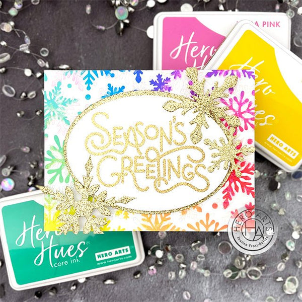 Rainbow Snowflakes Holiday Card