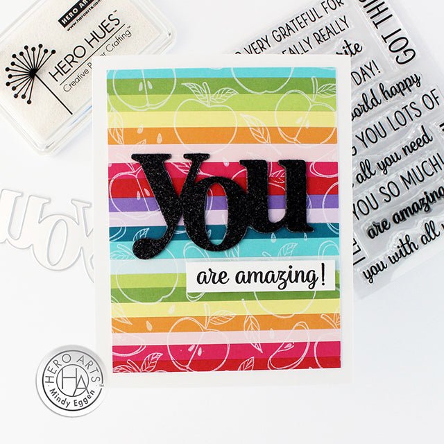 Rainbow Striped Card