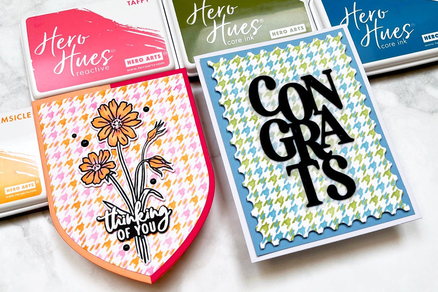 Custom Plaid Two Ways with  Houndstooth Layering Stencils