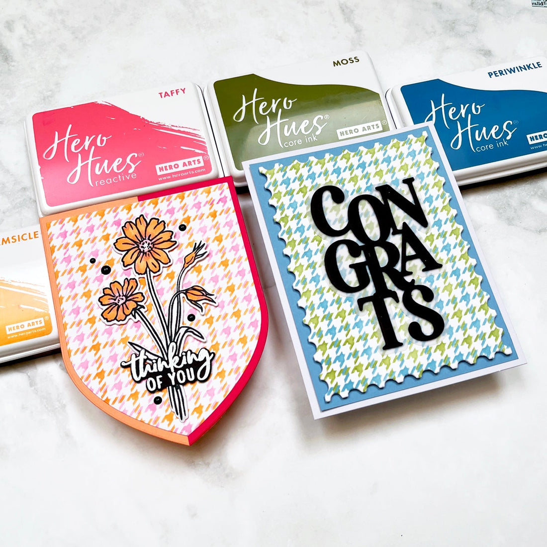Custom Plaid Two Ways with  Houndstooth Layering Stencils