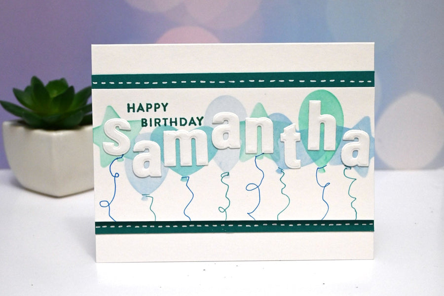 Birthday balloons card
