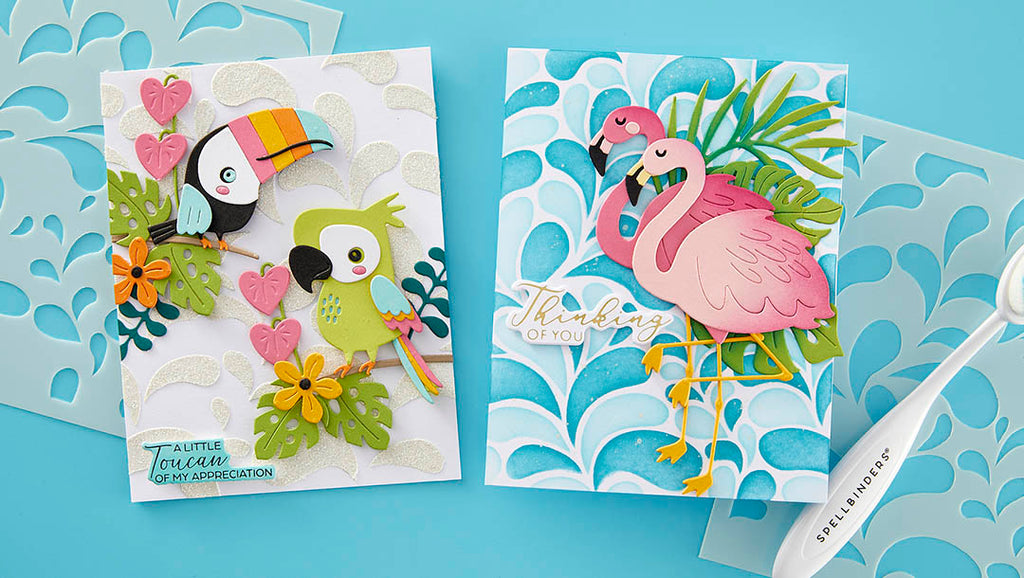May 2024 Stencil of the Month Preview & Tutorials – Tropical Spray
