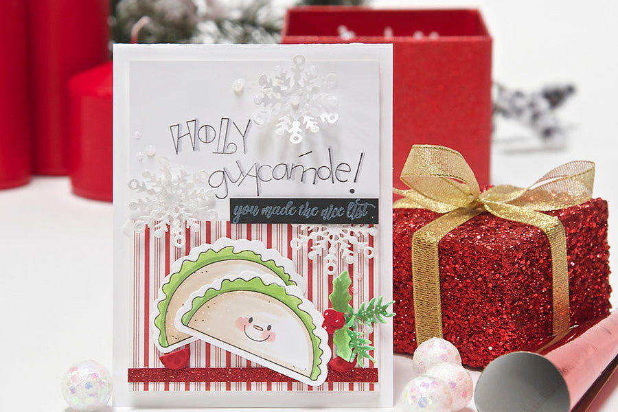 DIY Christmas Card from "Love, Set, Match" Collection by Debi Adams