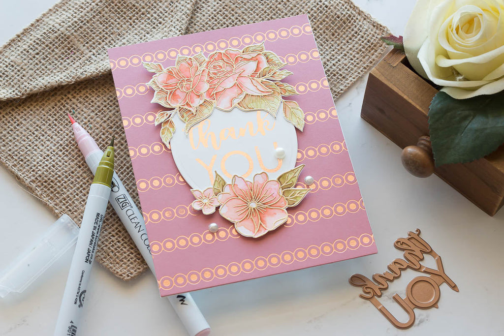 October 2019 Glimmer Plates Inspiration | Beautifully Foiled Cards with Marie