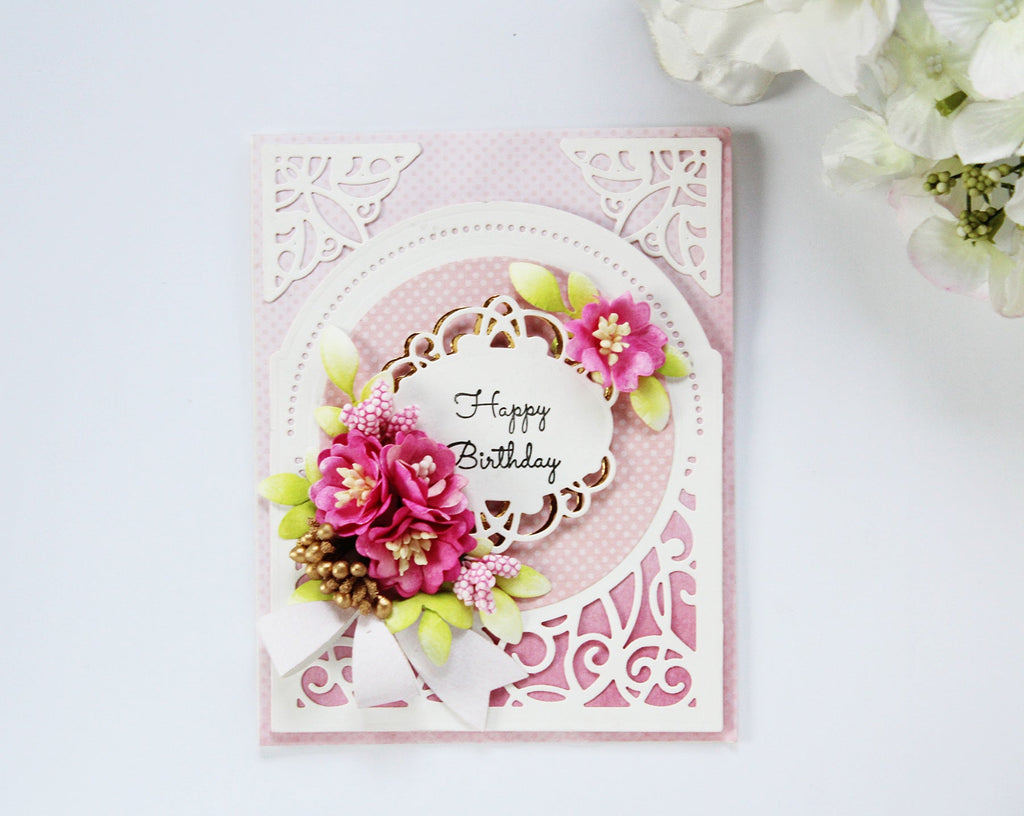 Elegant 3D Vignettes Inspiration | Happy Birthday Card with Hussena