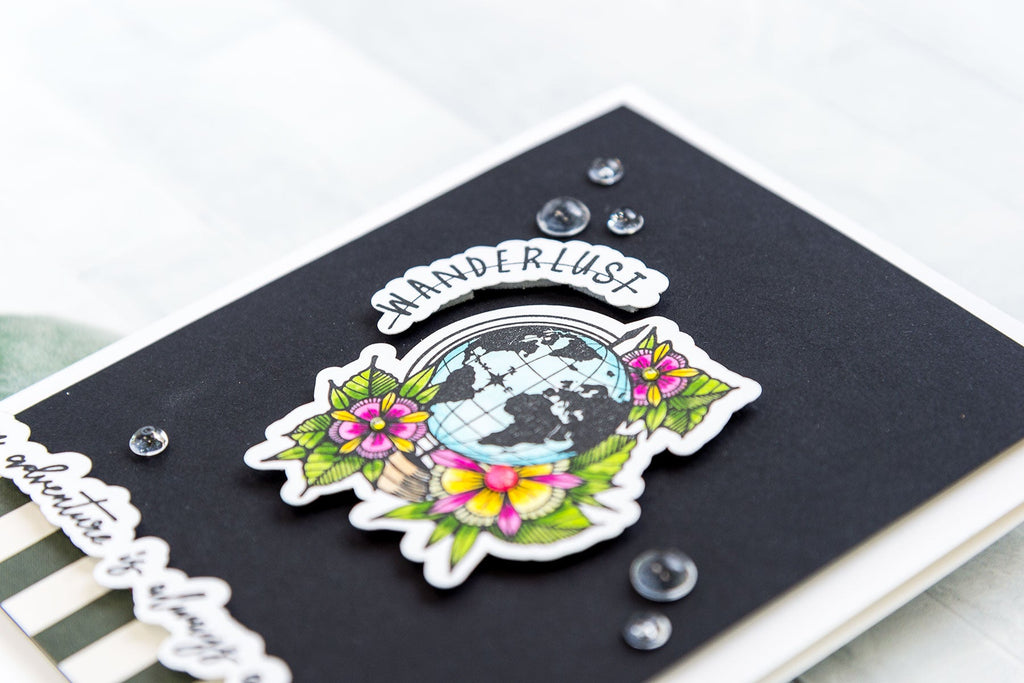 Inked Messages Inspiration | An Adventure Card Featuring Wanderlust Stamp and Die Set