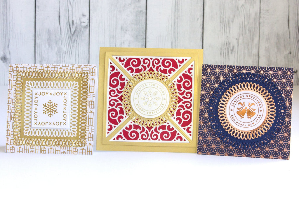 Elegant CAS Christmas Cards with the Picot Petite Collection