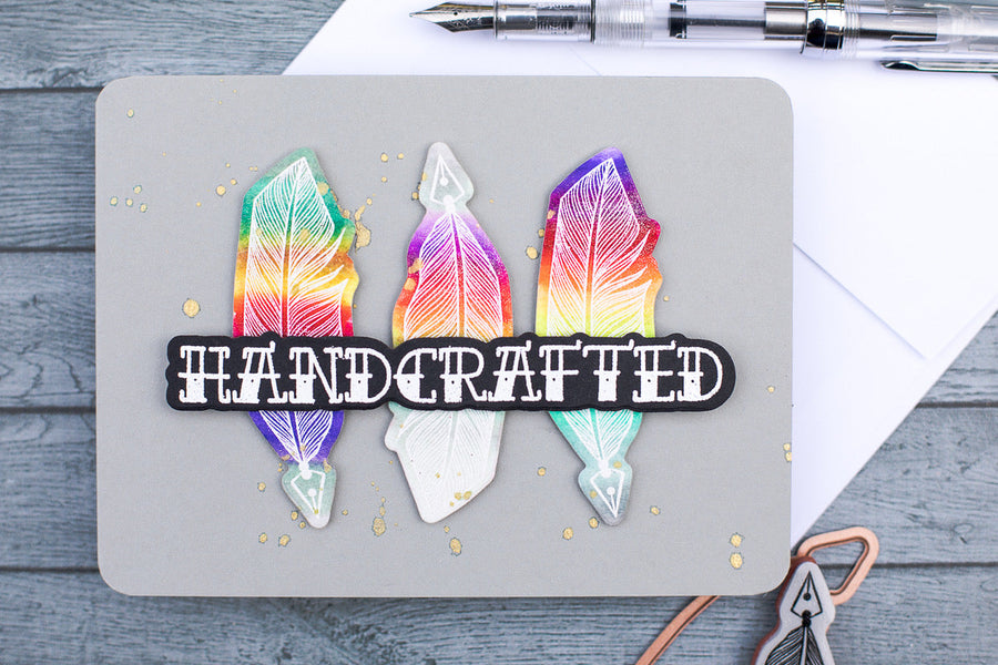 Handmade Collection Inspiration | Handcrafted Rainbow Quills by Jenny Colacicco
