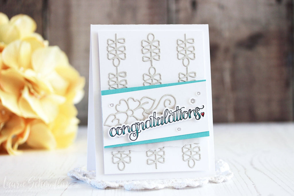 Die D-Lites Inspiration | Dainty Florals Congratulations Cards with Laurie