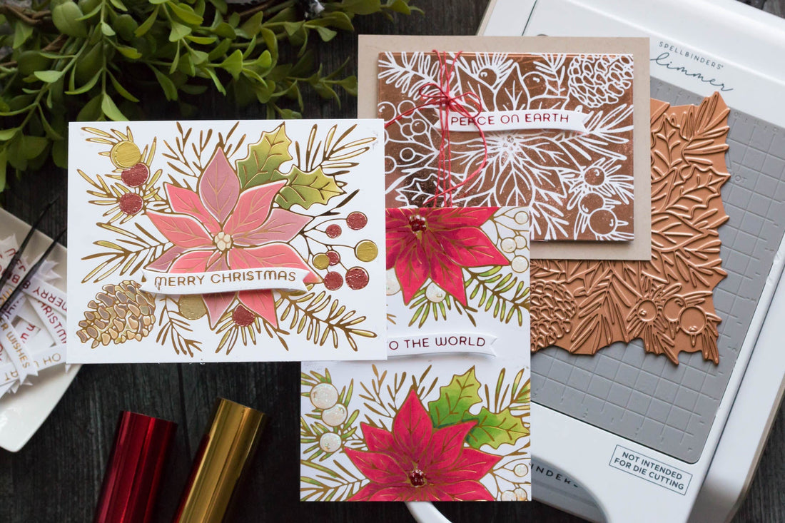 Full Bloom Poinsettia - Glimmered Three Ways