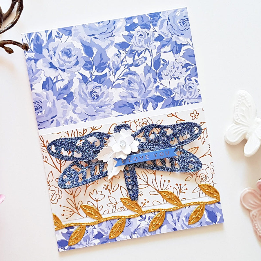 Flower Garden Inspiration | Botanical Dragonfly Card and More with Zsoka