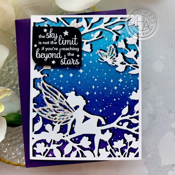 Stamping with Glimmer Metallic Inks