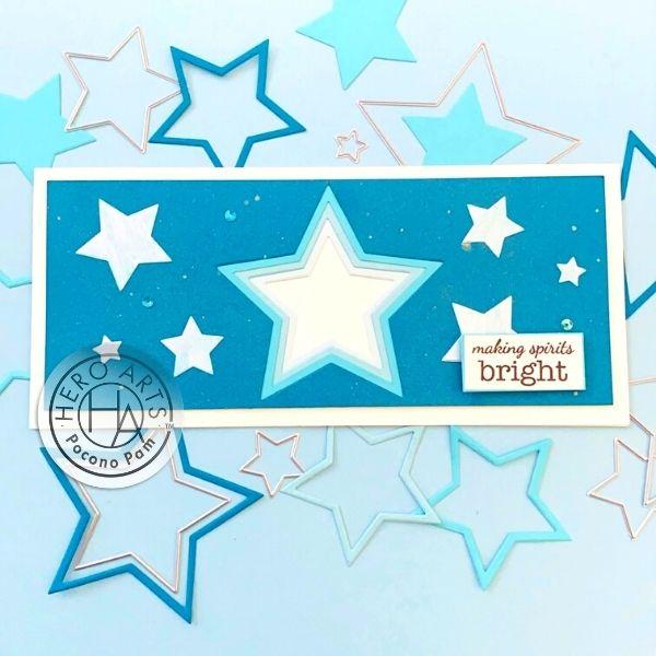 Starry Slimline Card With Stair-Step Effect