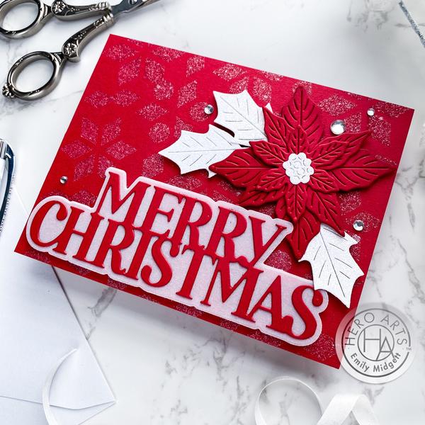 Subtle Stenciled Poinsettia Background
