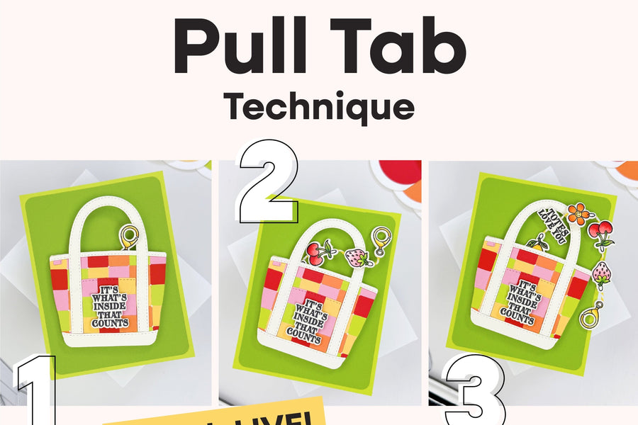 interactive pull tab technique card