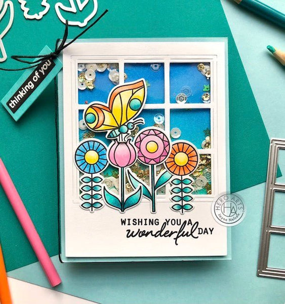 Using a Window Die to Create a Floral Shaker