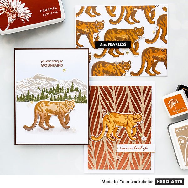 Video: Color Layering Mountain Lion Cards | Color Layering With Yana Series