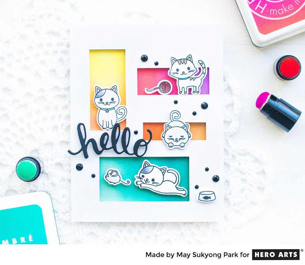 Video: Friendship Card using Ombré Inking & Window Die-cutting