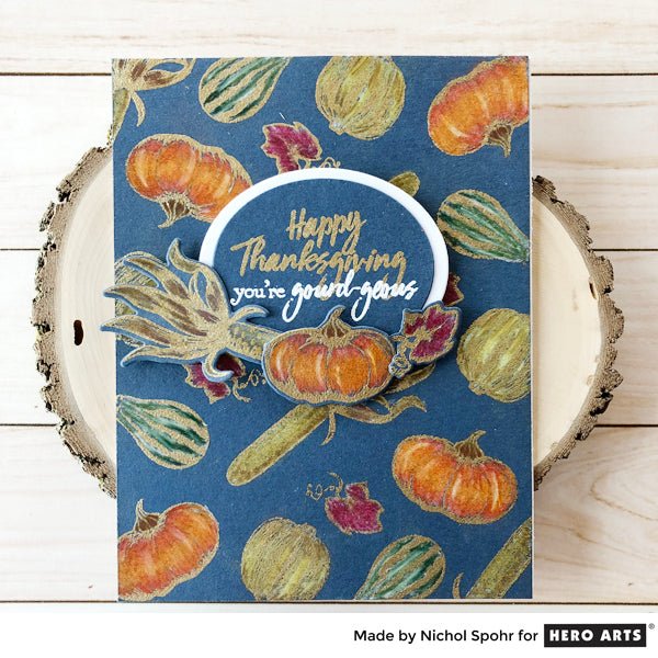 Video: Happy Thanksgiving Polychromos on Dark Cardstock