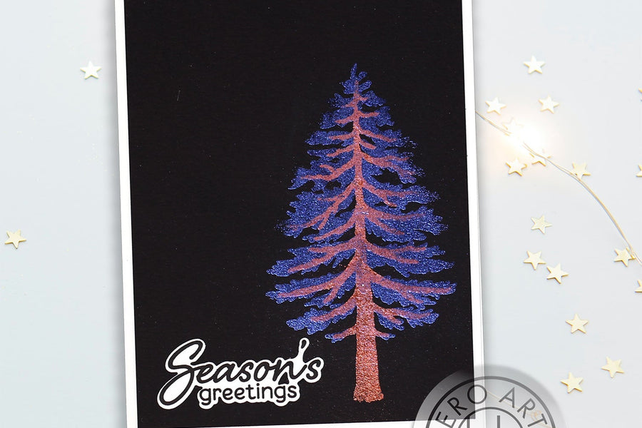 Video: Mixing Iridescent Embossing Powders on Dark Cardstock