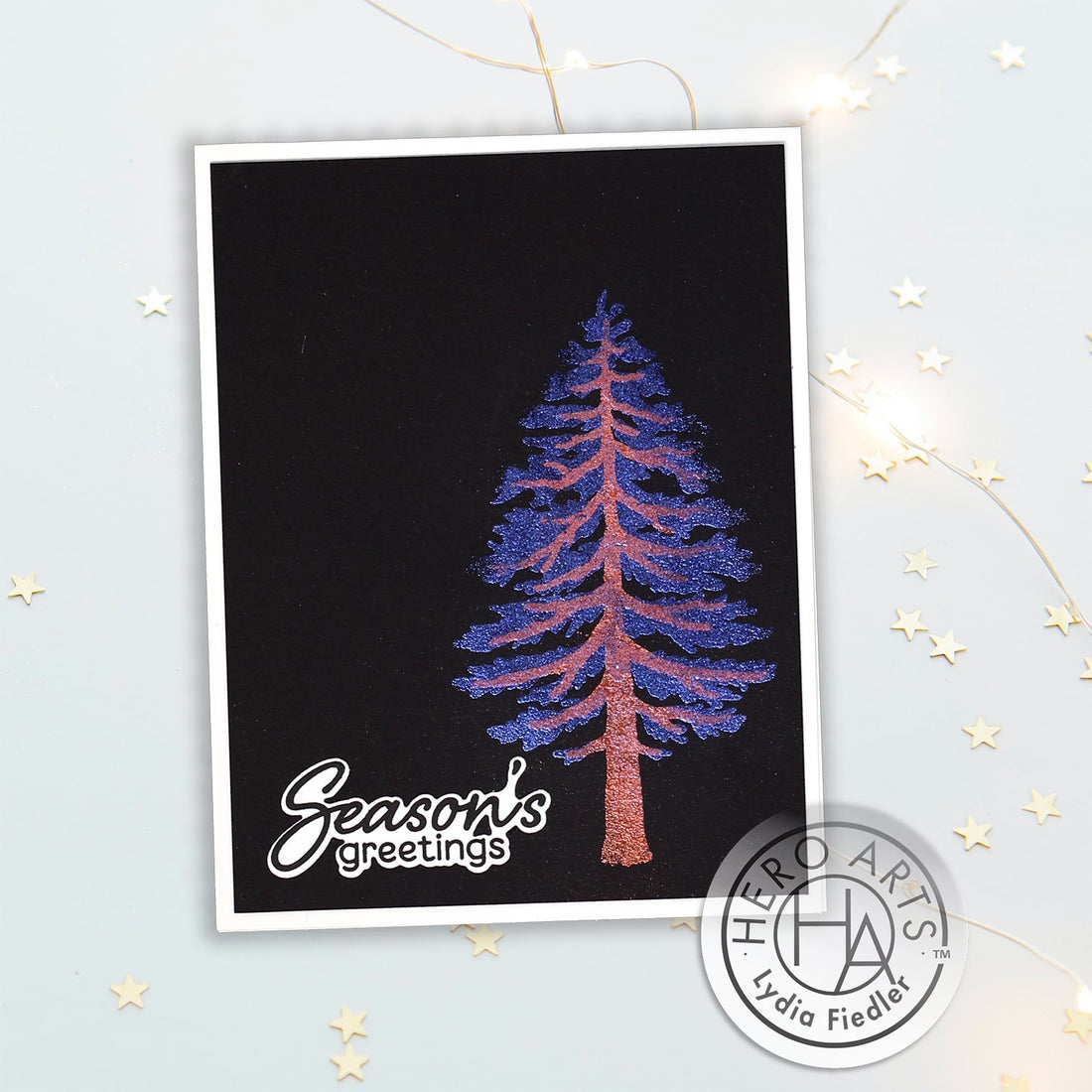 Video: Mixing Iridescent Embossing Powders on Dark Cardstock