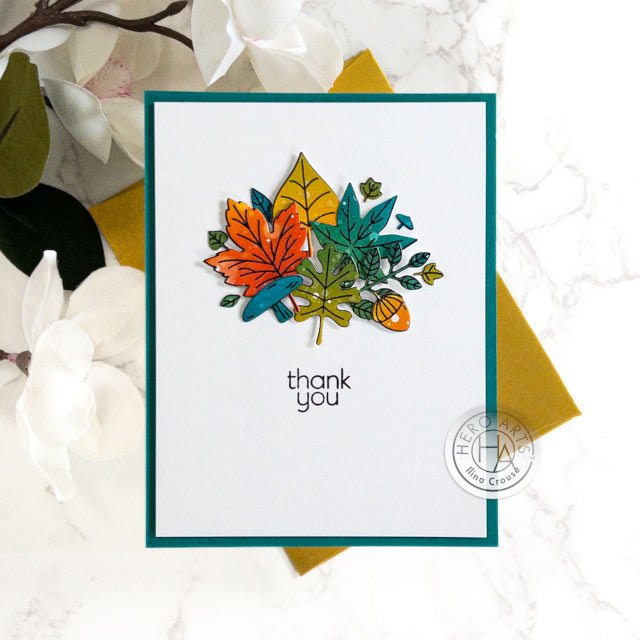 Video: Reactive Glitz Fall Leaves Thank You Card