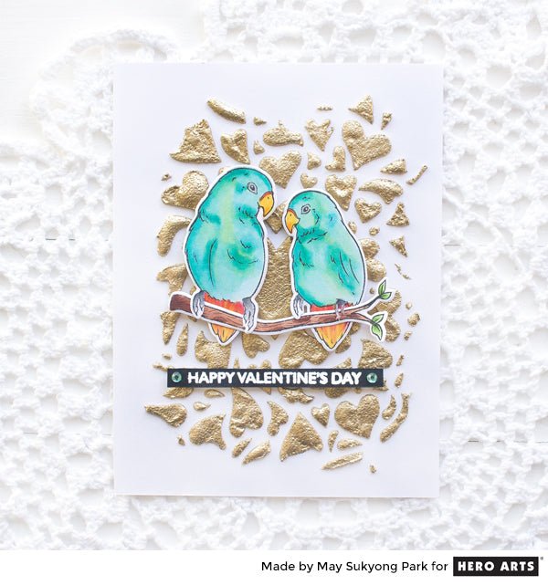 Video: Valentine's Day Card with Embossing Paste Background