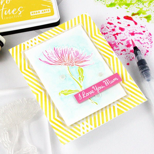 Video: Watercolored Mum with Reactive Inks