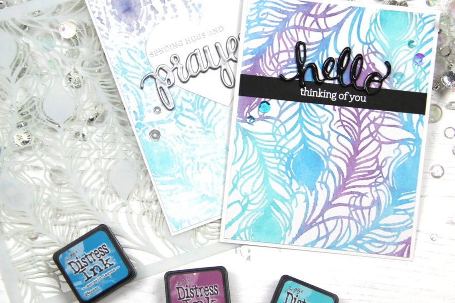 Watercolor “Stamping” with Stencils