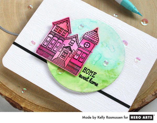 Watercolored Home Sweet Home Card