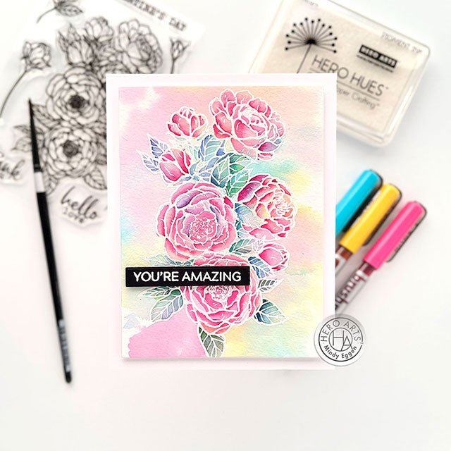 Watercolored Peonies