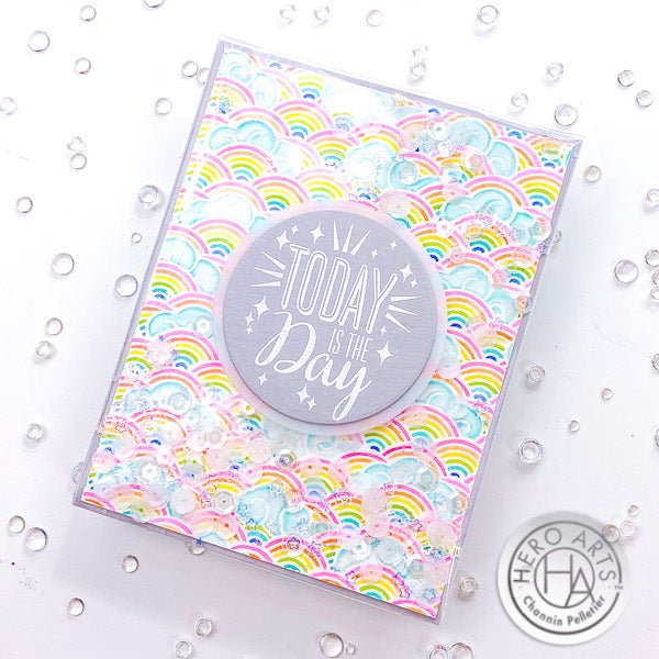 Waves to Rainbows, Full Panel Shaker Card