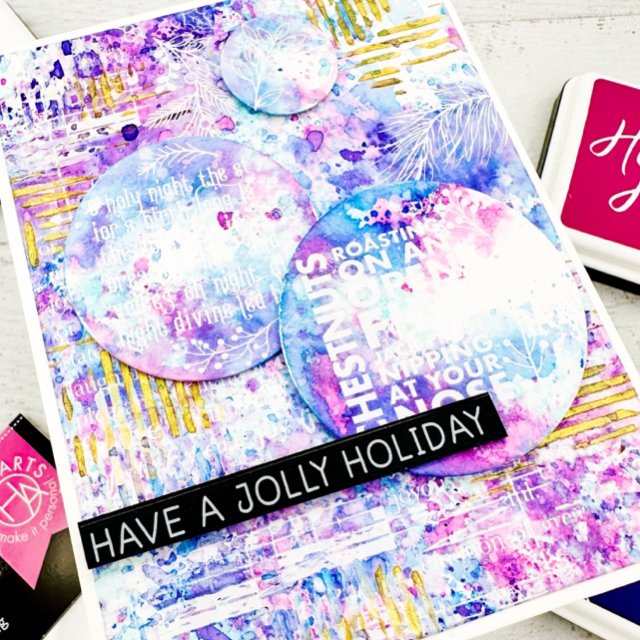White Holiday Collage Mixed Media