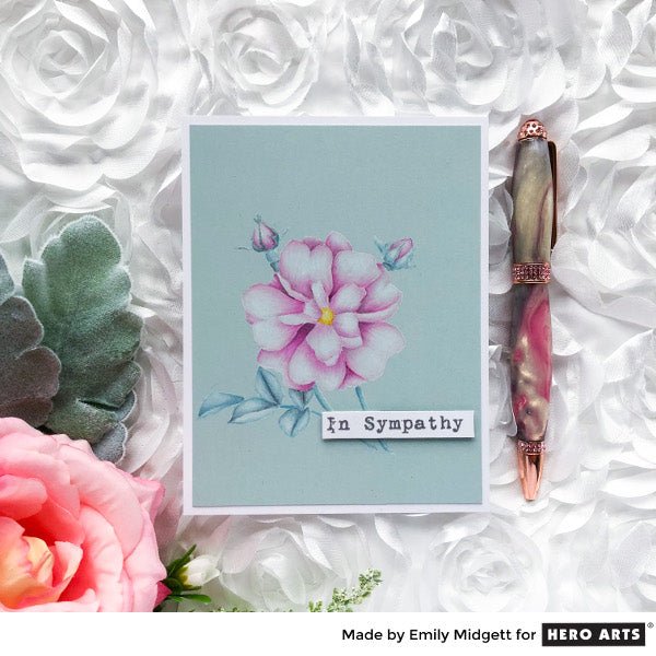 With Sympathy Using Pencils